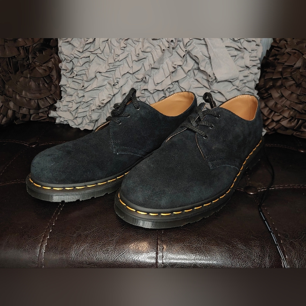 Dr. Martens 1461 Velvet Oxford Shoes, Black Size M 11 / W 12